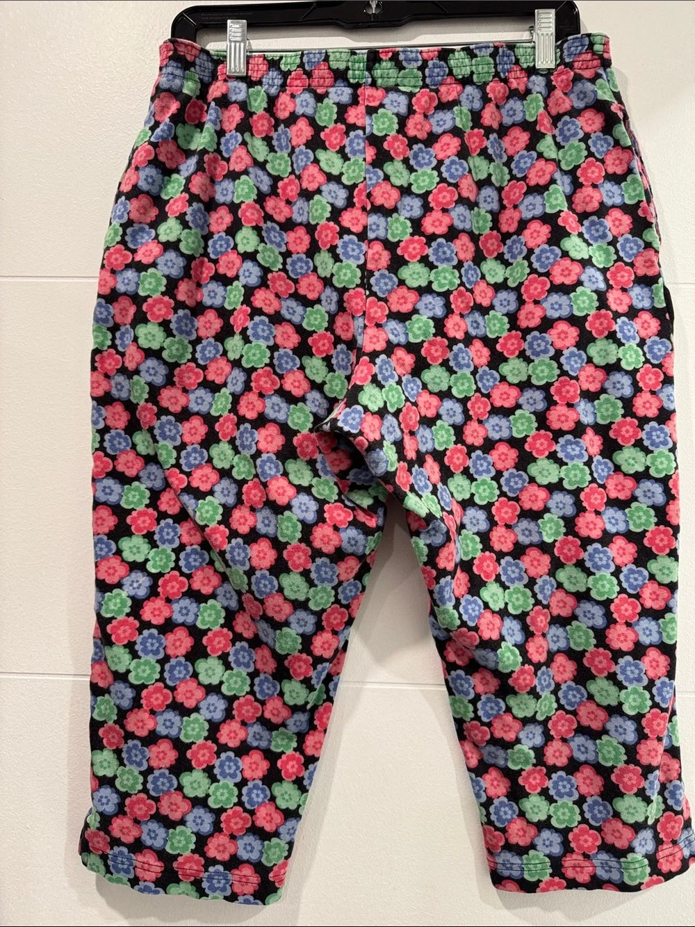 Bechamel  Petites Floral Fleece  Pants - Pink, Green, Blue (100 % cotton)